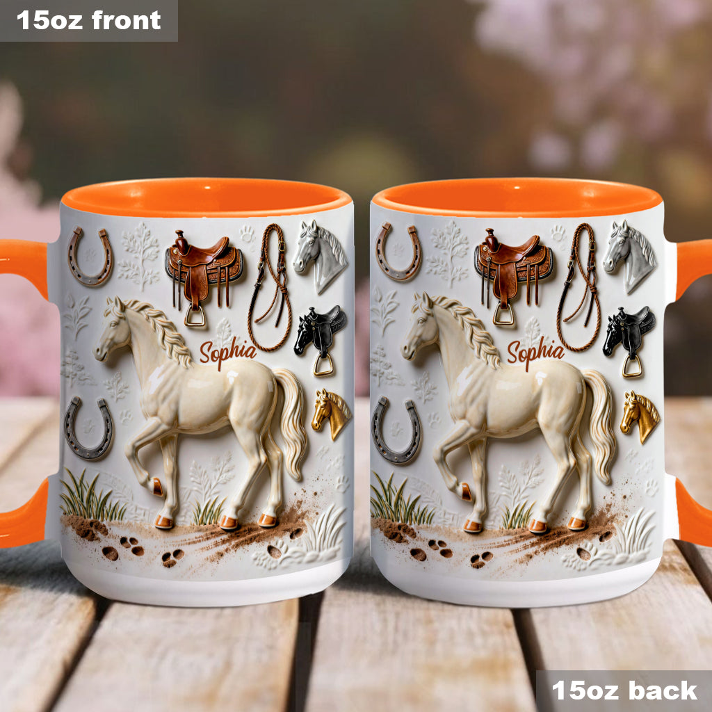 Mug et sous-verre personnalisés avec motif cheval Strong Horse
