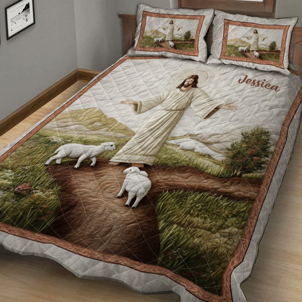 Lampe Jésus - Ensemble de courtepointe de Noël personnalisé