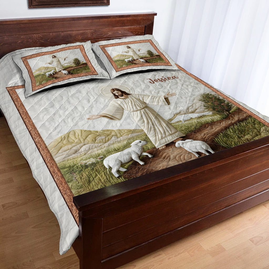 Lampe Jésus - Ensemble de courtepointe de Noël personnalisé