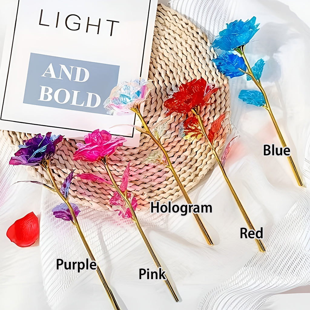 Crystal Alphabet Letter Gift - Personalized Self Love Glowing Roses Glass Dome