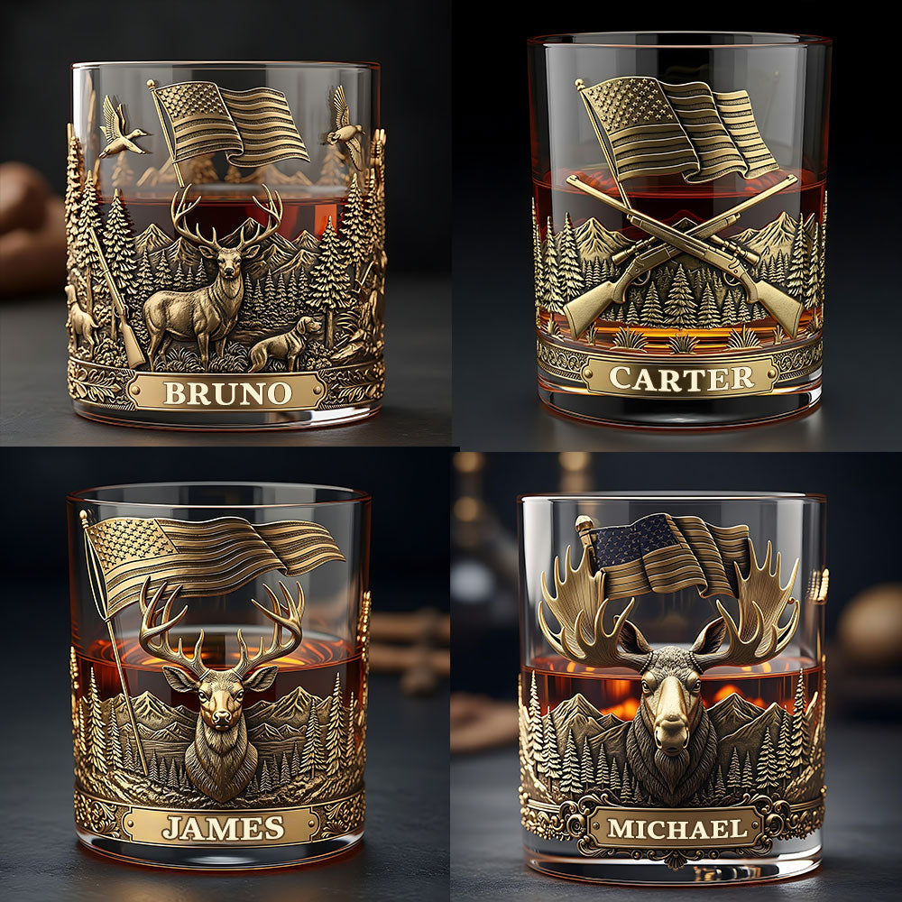 It's Hunting Season - Personalized Hunting Whiskey Glass