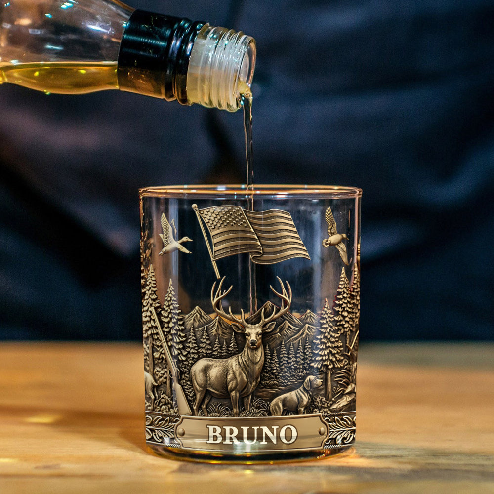 It's Hunting Season - Personalized Hunting Whiskey Glass