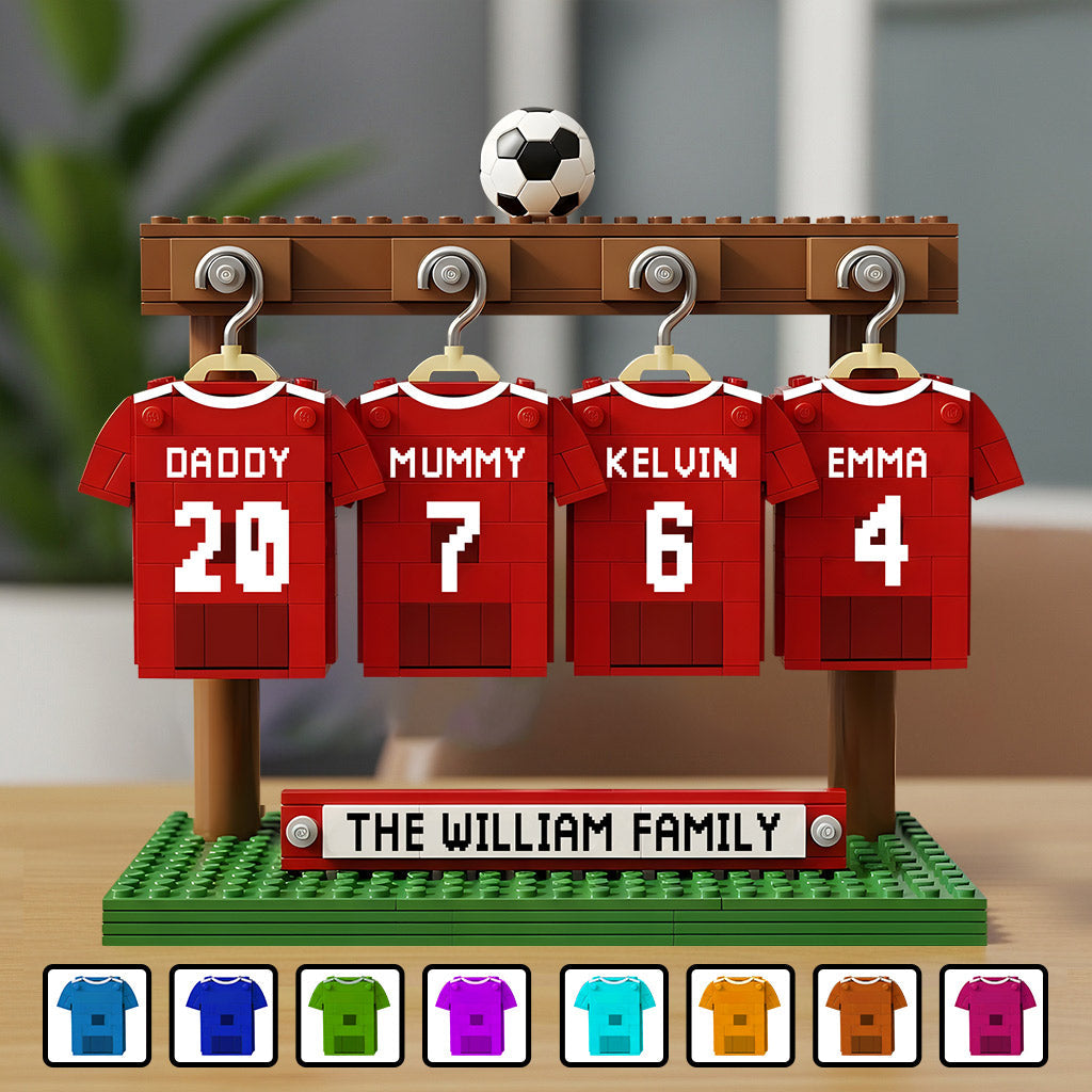 Équipe de soccer familiale - Plaque acrylique personnalisée en forme de ballon de soccer