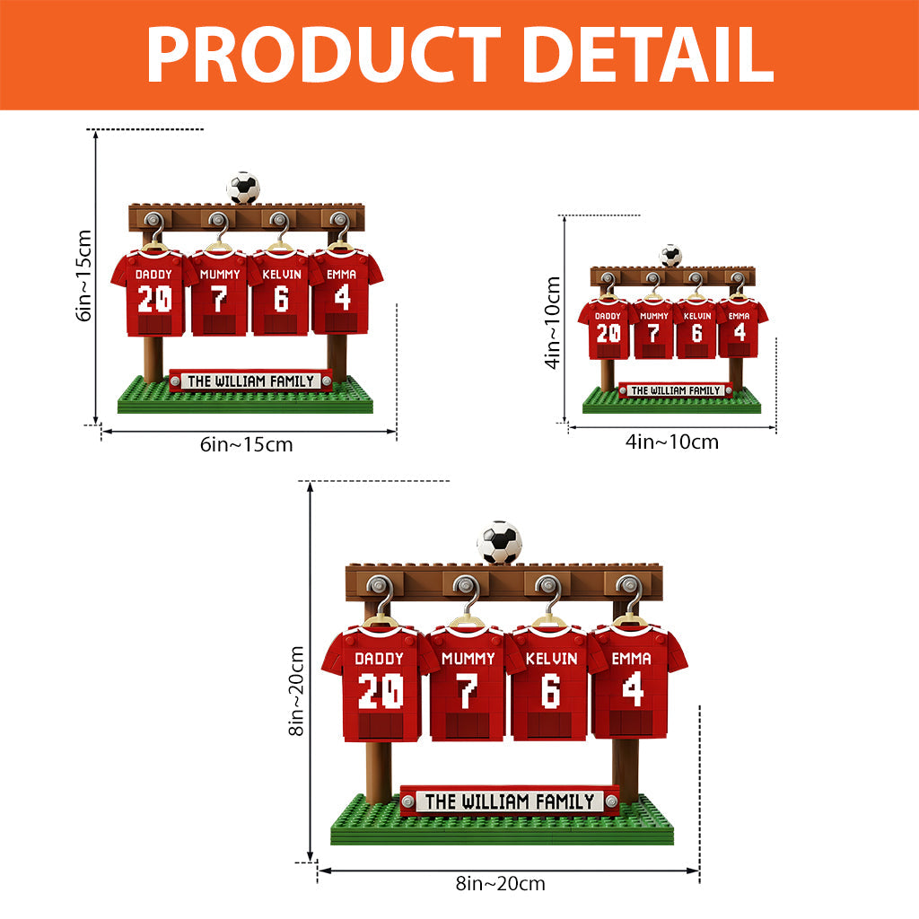 Équipe de soccer familiale - Plaque acrylique personnalisée en forme de ballon de soccer