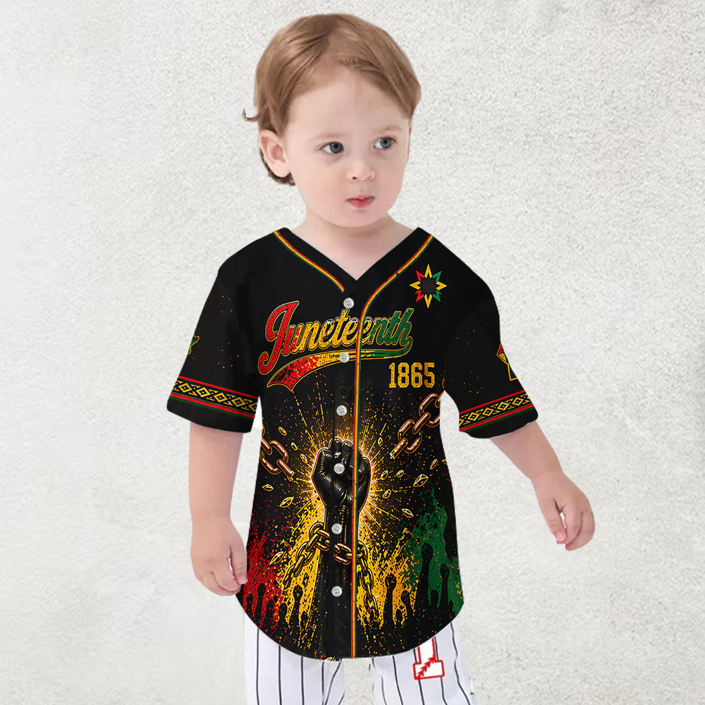 Fierté Noire de Juneteenth - Maillot de Baseball Africain Personnalisé