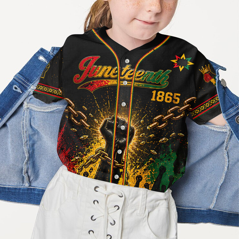 Fierté Noire de Juneteenth - Maillot de Baseball Africain Personnalisé