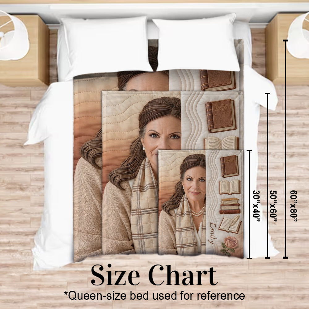 Custom Any Photo Love Books - Personalized Book Blanket