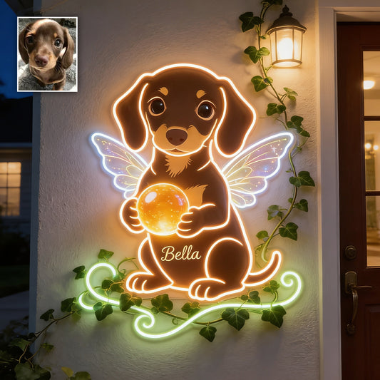 Photo de tout animal de compagnie personnalisée - Panneau en acrylique LED personnalisé