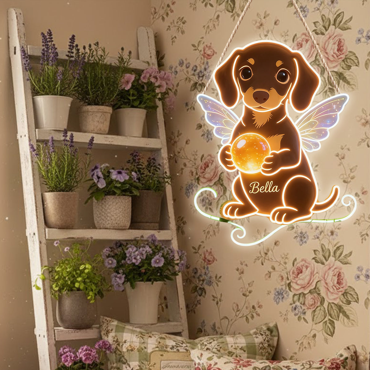 Photo de tout animal de compagnie personnalisée - Panneau en acrylique LED personnalisé