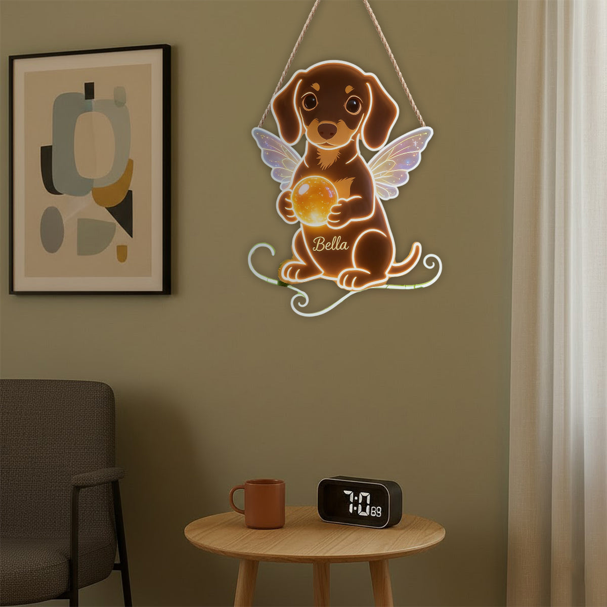 Photo de tout animal de compagnie personnalisée - Panneau en acrylique LED personnalisé