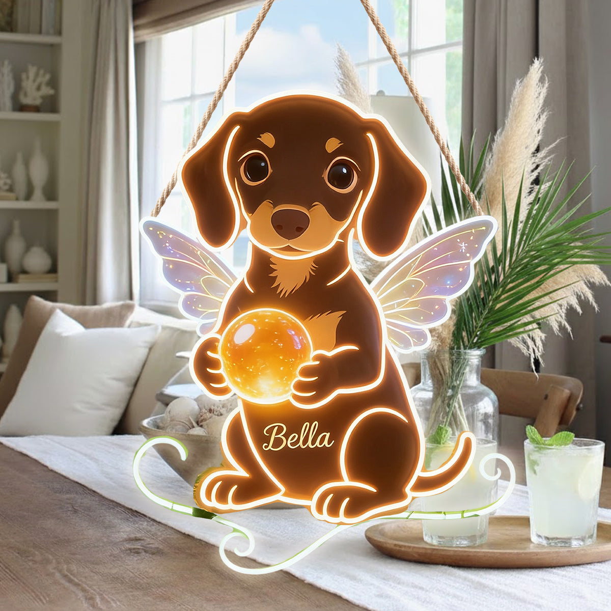 Photo de tout animal de compagnie personnalisée - Panneau en acrylique LED personnalisé