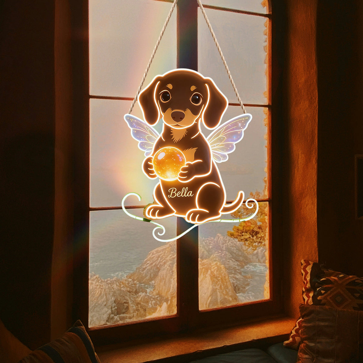 Photo de tout animal de compagnie personnalisée - Panneau en acrylique LED personnalisé