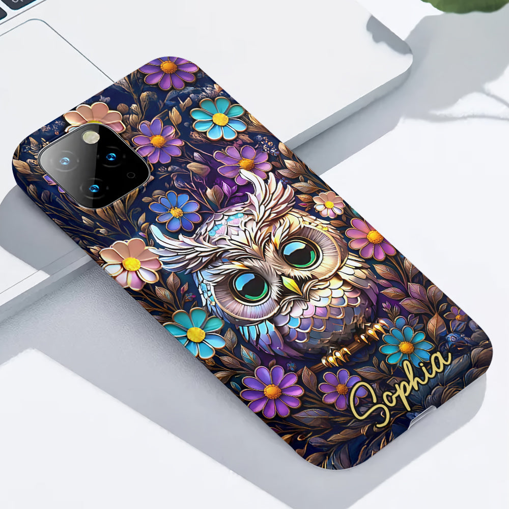 Coque de téléphone personnalisée avec motif hibou mignon