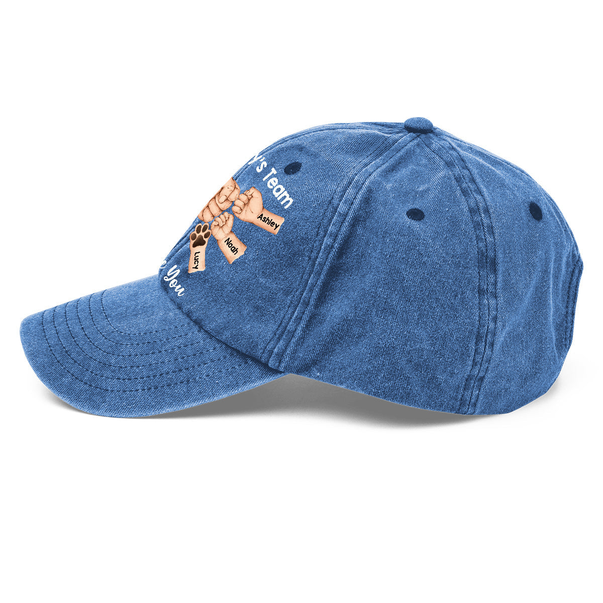 Meilleur papa du monde - Casquette en jean délavée personnalisée