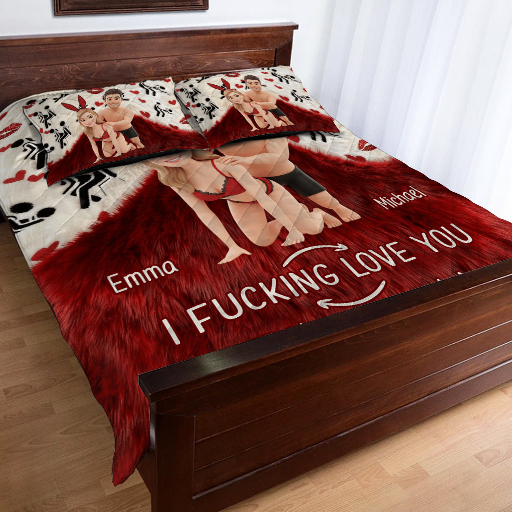 You Are My Favorite Things To Do - Personalized Couple Quilt Set