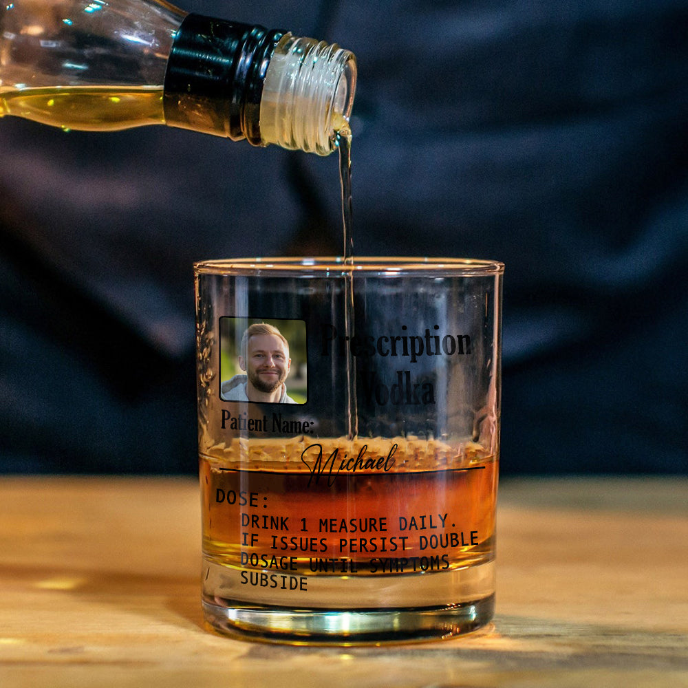 Vodka, whisky, gin… sur ordonnance – Verre à whisky personnalisé
