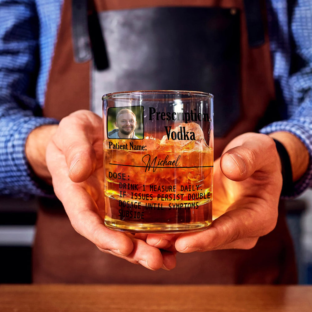 Vodka, whisky, gin… sur ordonnance – Verre à whisky personnalisé