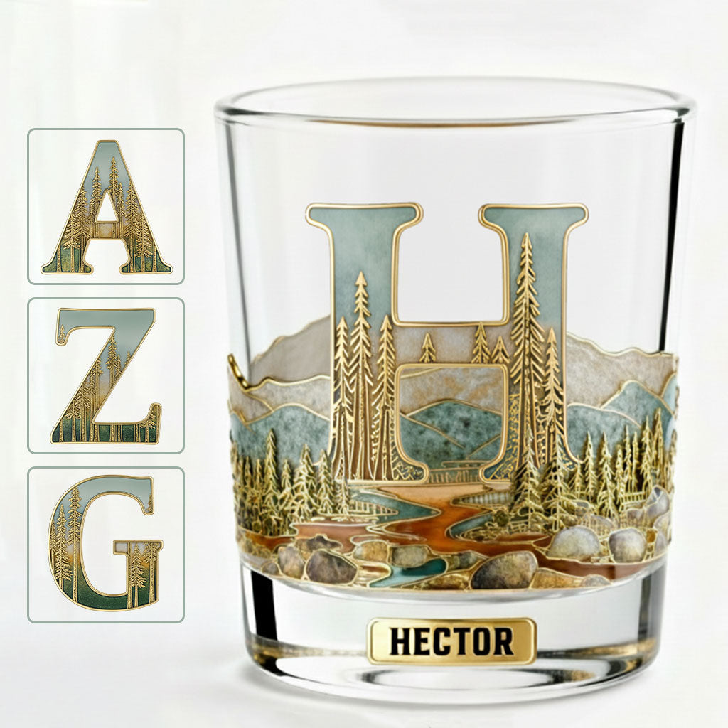 Initial Custom Glass For Whiskey/ Bourbon/ Tequila... Lovers - Personalized Whisky Shot Glasses Set