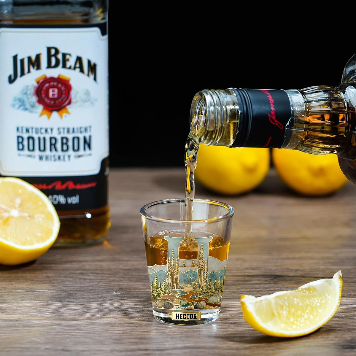 Initial Custom Glass For Whiskey/ Bourbon/ Tequila... Lovers - Personalized Whisky Shot Glasses Set