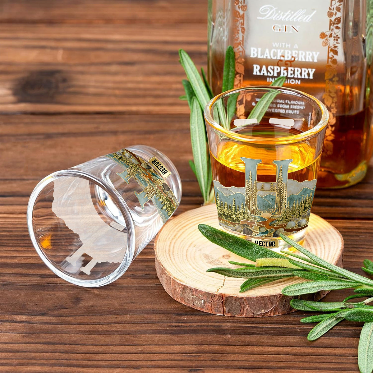 Initial Custom Glass For Whiskey/ Bourbon/ Tequila... Lovers - Personalized Whisky Shot Glasses Set