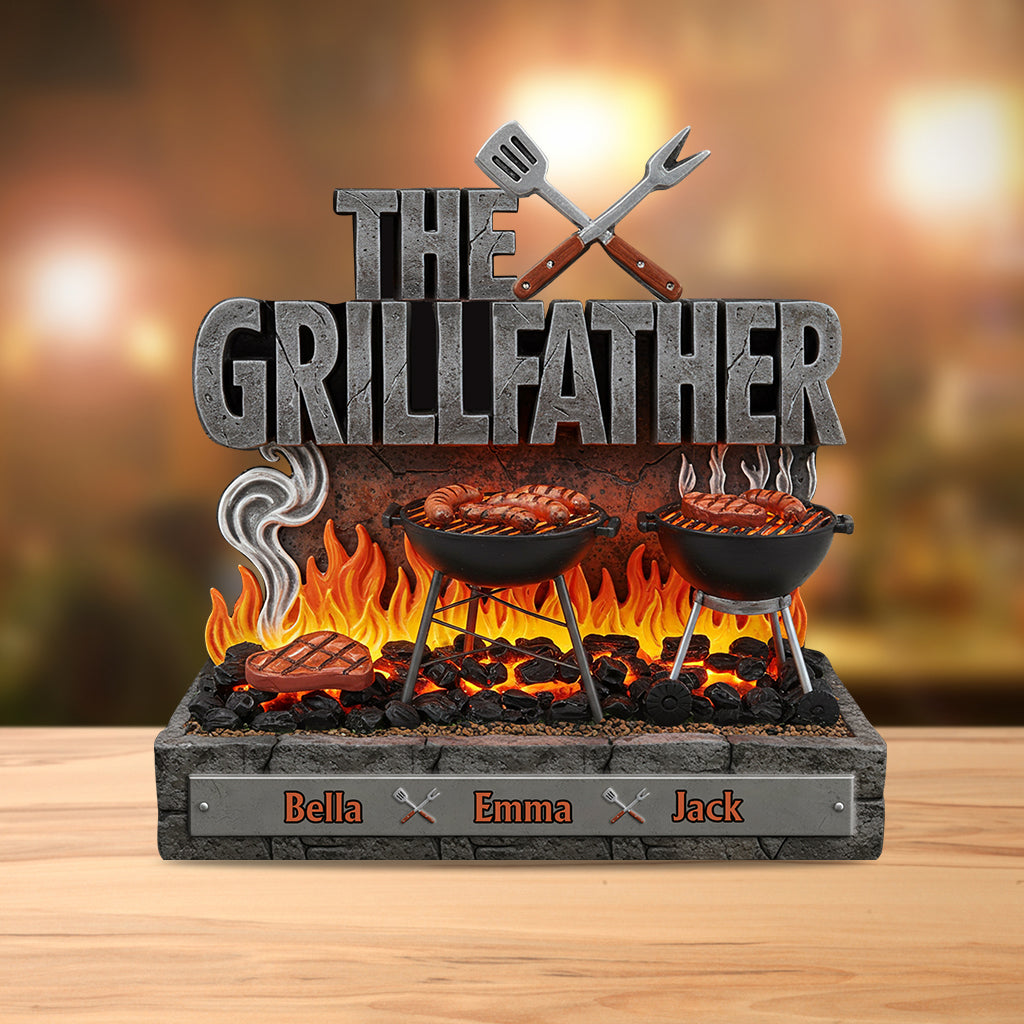 Le Père Grill - Plaque acrylique personnalisée en forme de père