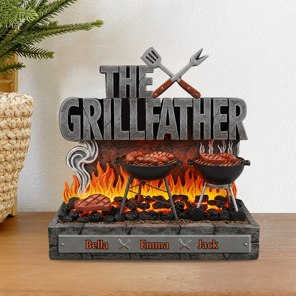 Le Père Grill - Plaque acrylique personnalisée en forme de père