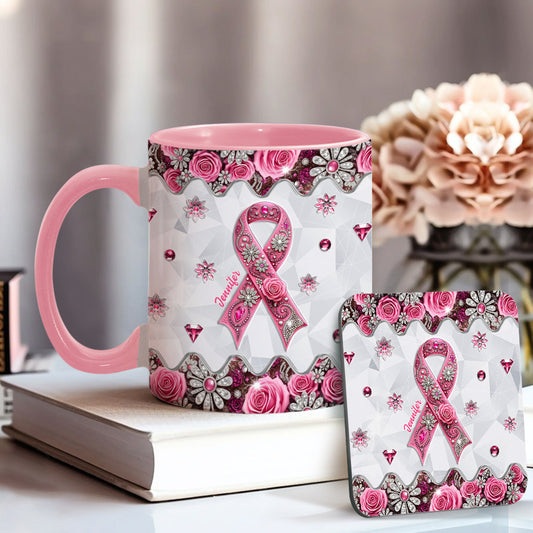 Sensibilisation au cancer du sein - Mug personnalisé pour la sensibilisation au cancer du sein