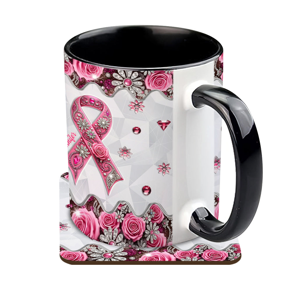 Breast Cancer Awareness - Personalized Breast Cancer Awareness Accent Mug