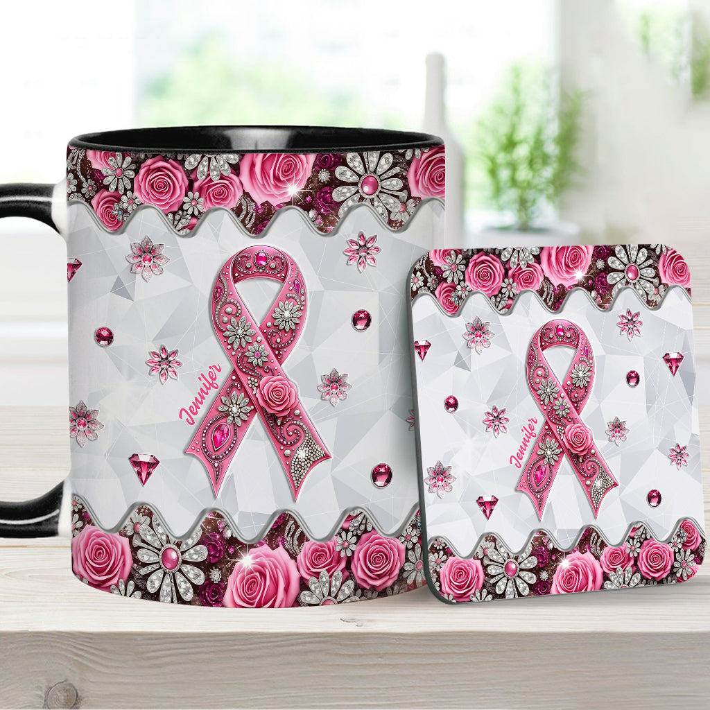 Breast Cancer Awareness - Personalized Breast Cancer Awareness Accent Mug
