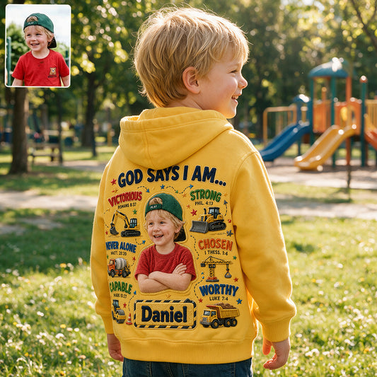 Dieu dit que je suis - T-shirt personnalisé pour enfant