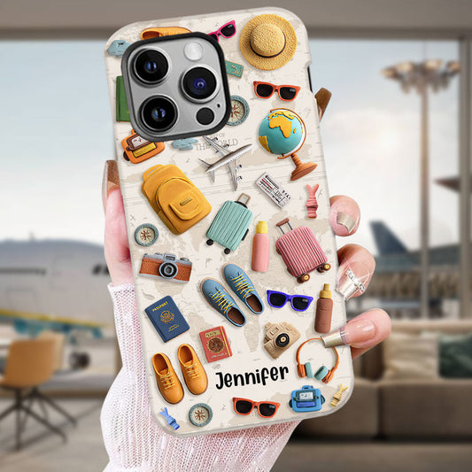 Just A Girl Who Loves Traveling - Personalized Travelling Full Print Phone Case
