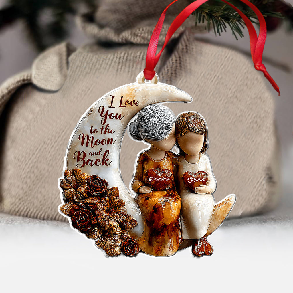Love You To The Moon And Back - Personalized Grandma Ornament