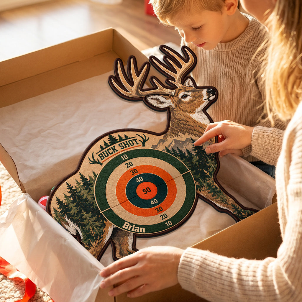 Buck Shot - Personalized Hunting Sticky Ball Dart Board Set
