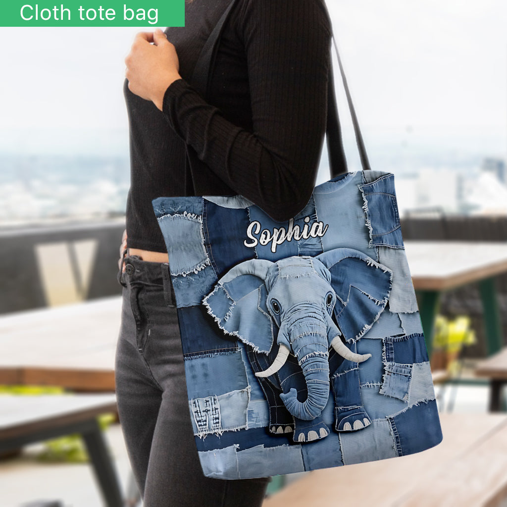 Sac fourre-tout personnalisé Love Elephant -