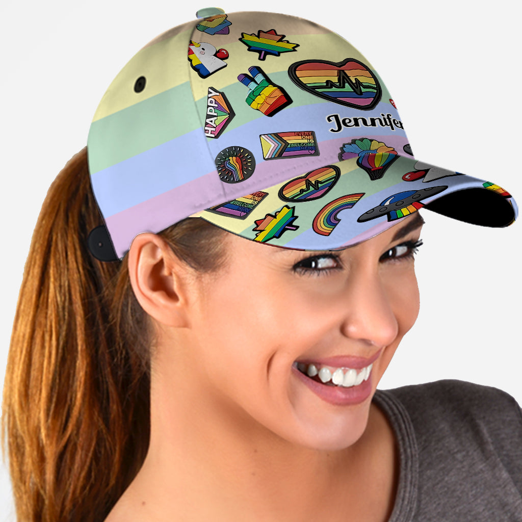 Casquette classique personnalisée arc-en-ciel Pride - Soutien LGBT