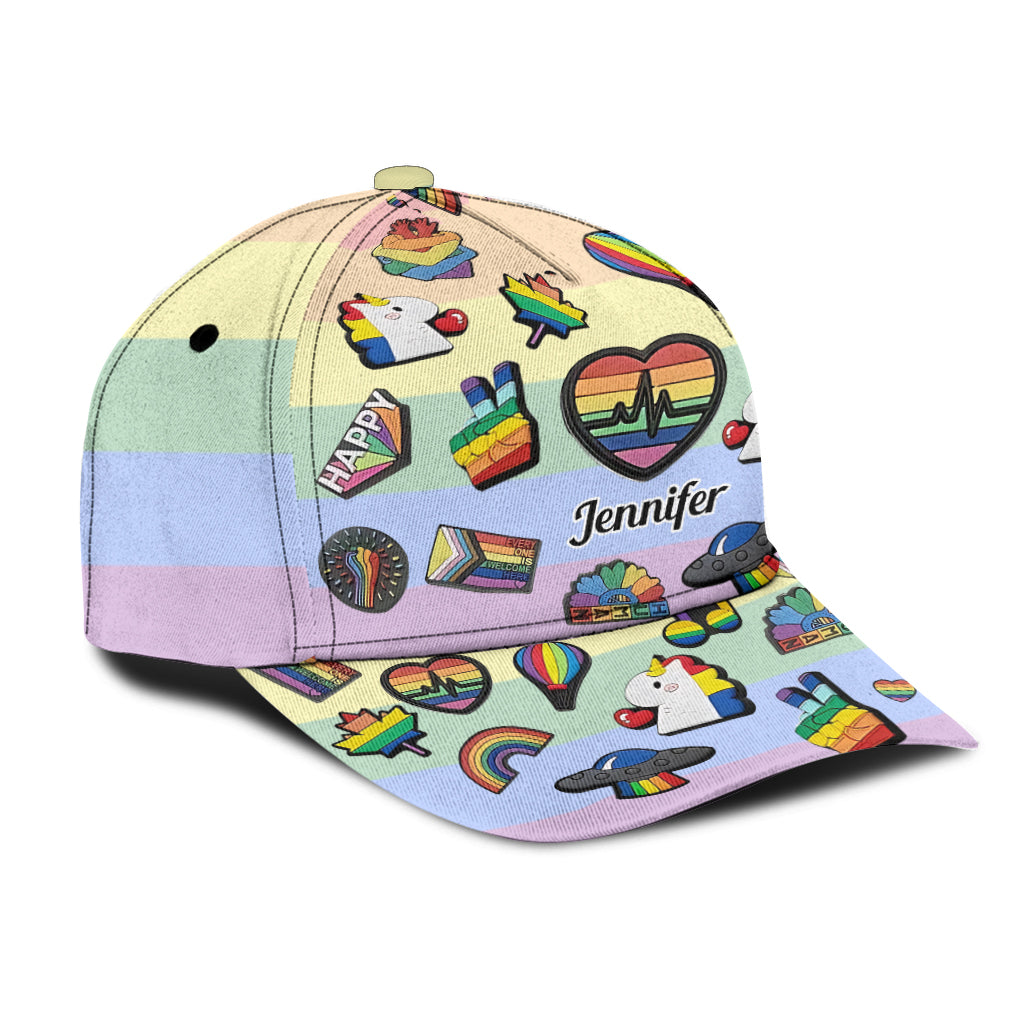 Casquette classique personnalisée arc-en-ciel Pride - Soutien LGBT