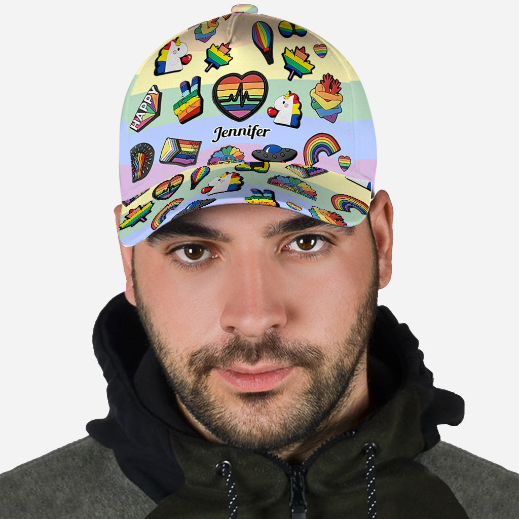 Casquette classique personnalisée arc-en-ciel Pride - Soutien LGBT