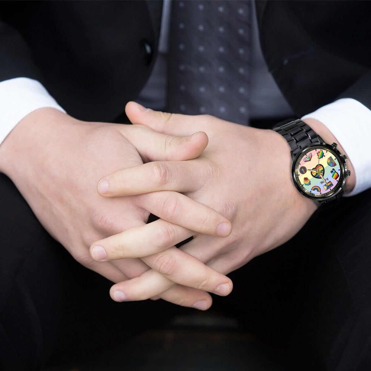 Pride Rainbow - Personalized LGBT Support Hand Watch