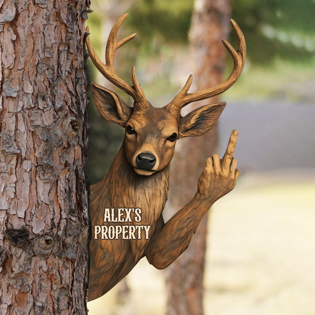 Keep Out Of Hunter's Property - Personalized Hunting Cut Metal Sign