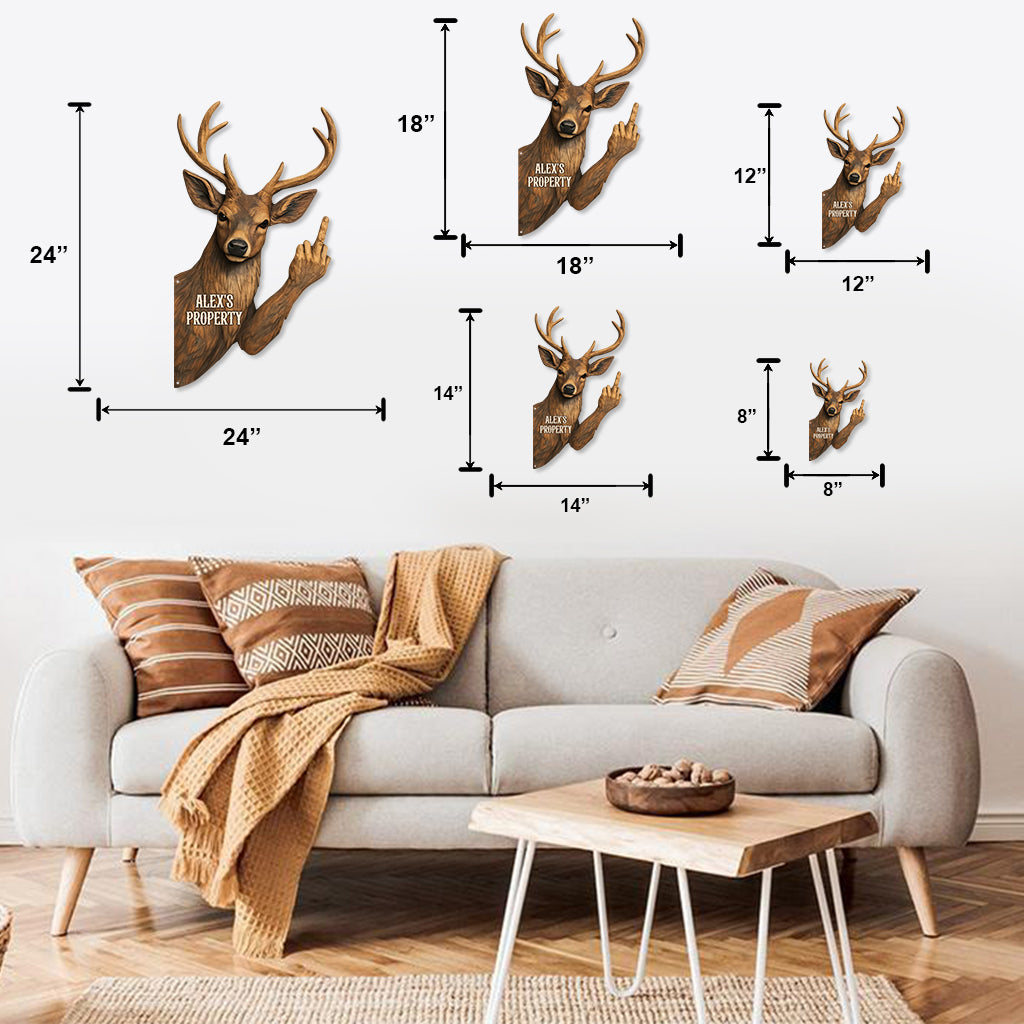 Keep Out Of Hunter's Property - Personalized Hunting Cut Metal Sign