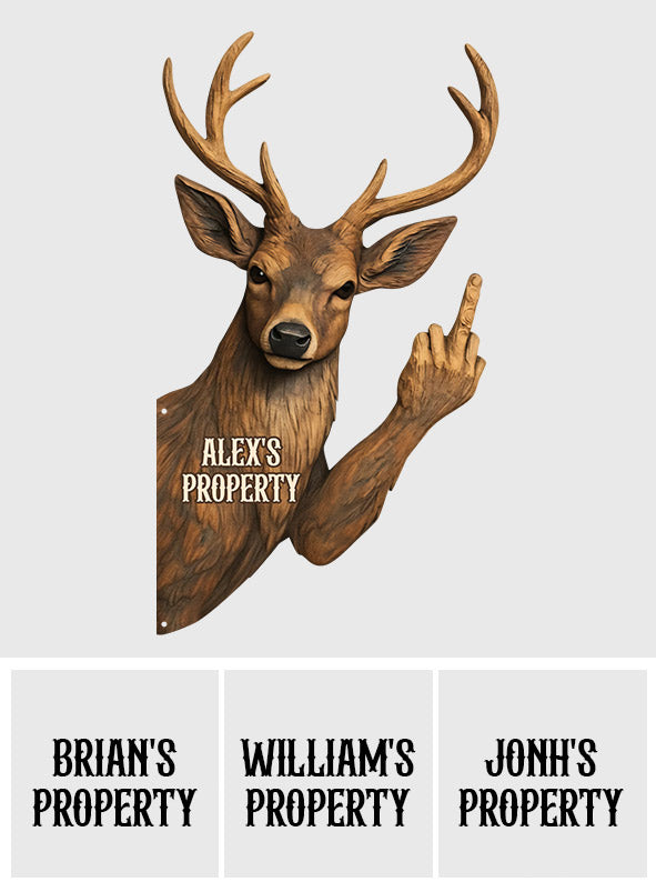 Keep Out Of Hunter's Property - Personalized Hunting Cut Metal Sign