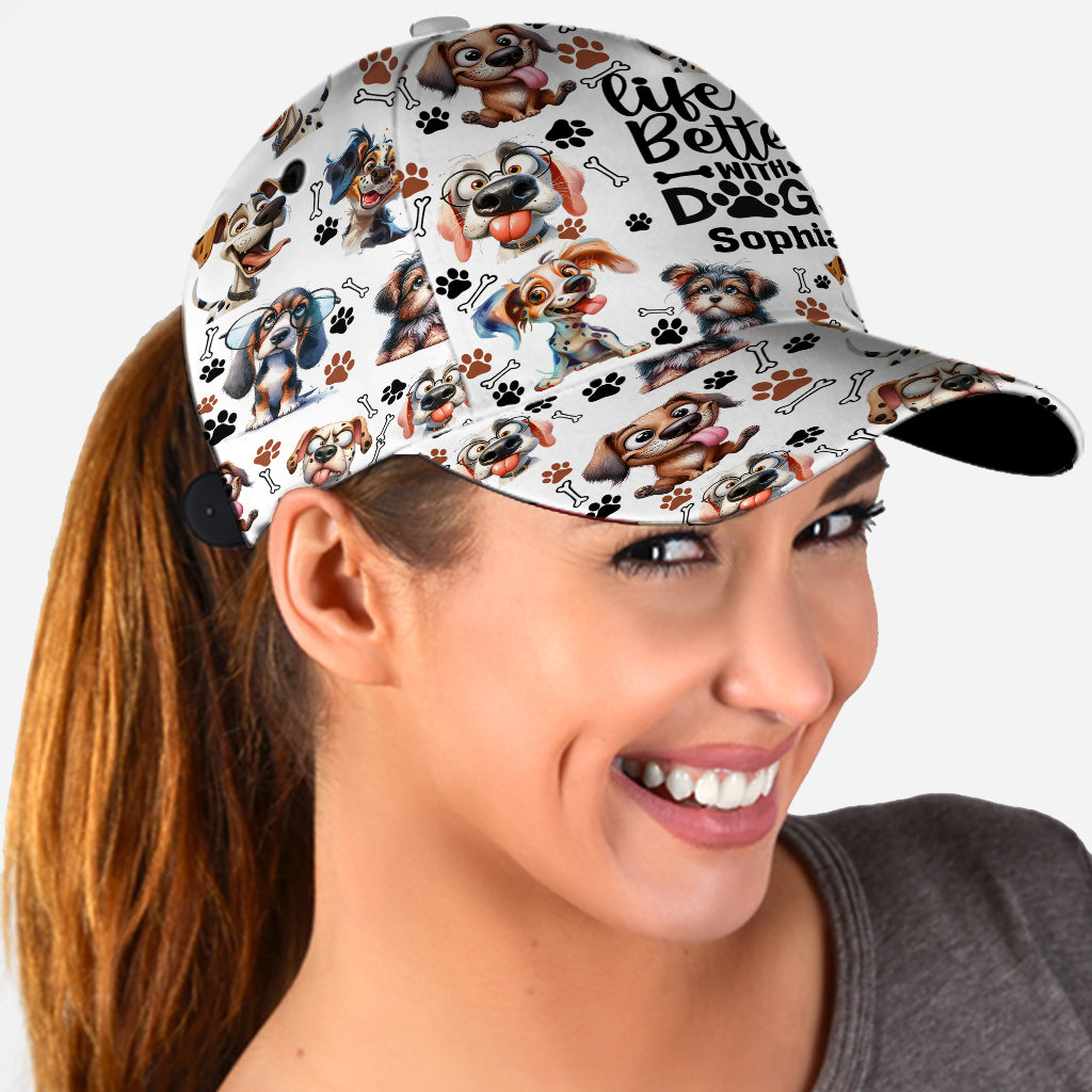 La vie est plus belle avec des chiens - Casquette classique personnalisée pour chien