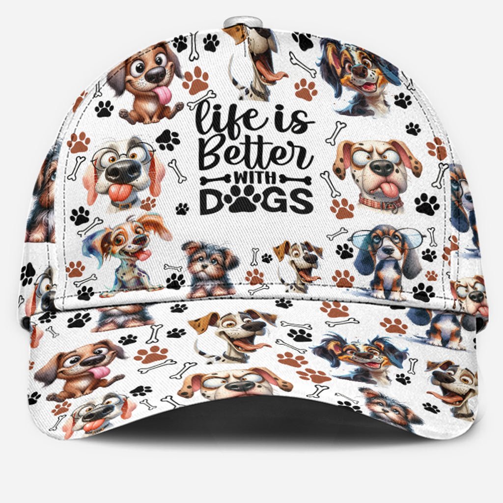 La vie est plus belle avec des chiens - Casquette classique personnalisée pour chien