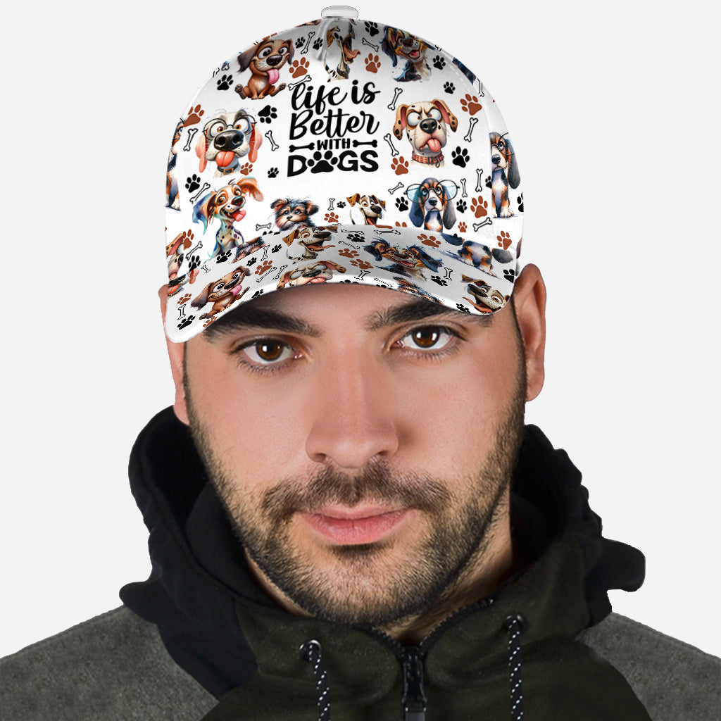 La vie est plus belle avec des chiens - Casquette classique personnalisée pour chien