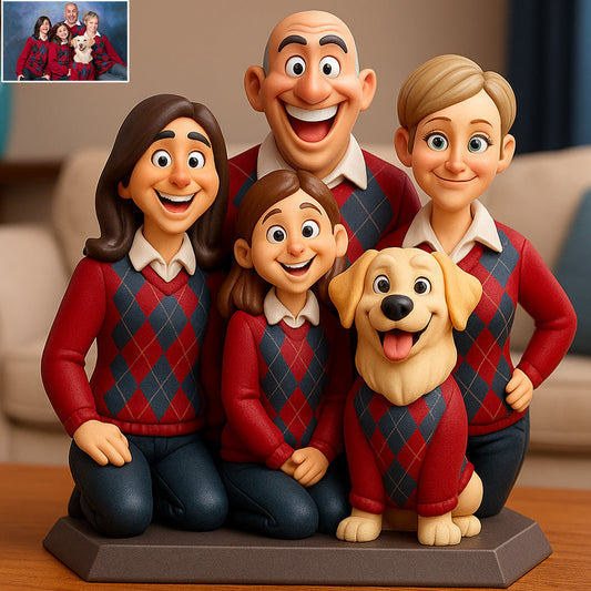 Plaque acrylique personnalisée en forme de mascotte exagérée, style dessin animé, cadeau humoristique pour toute la famille