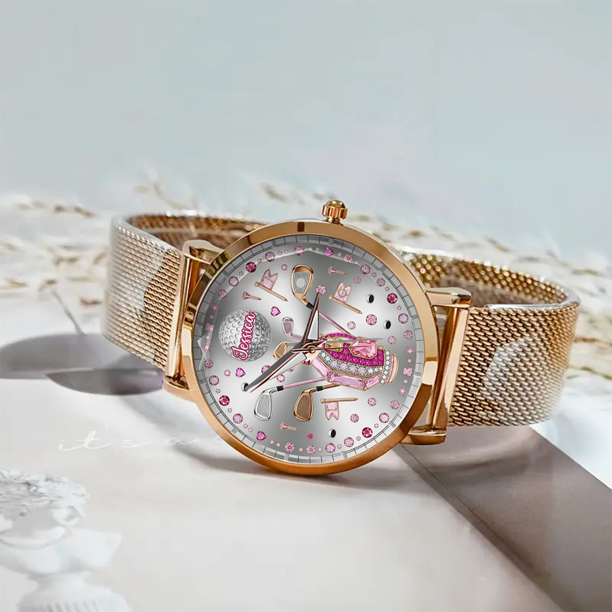 Montre-bracelet personnalisée pour femme Love Golf - Golf 