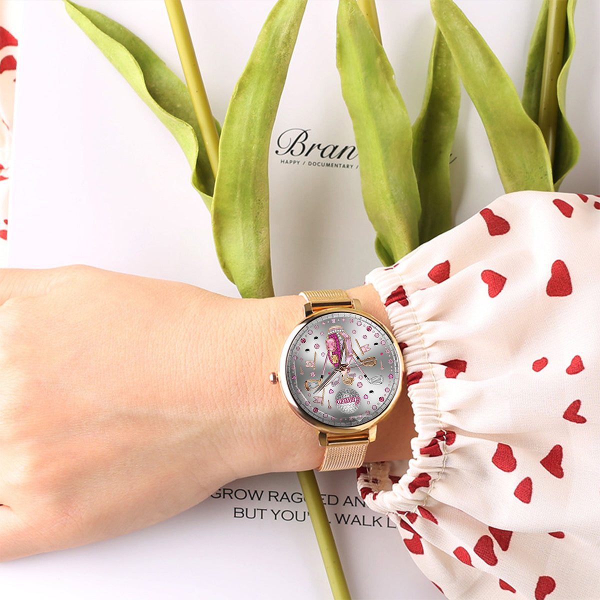 Montre-bracelet personnalisée pour femme Love Golf - Golf 