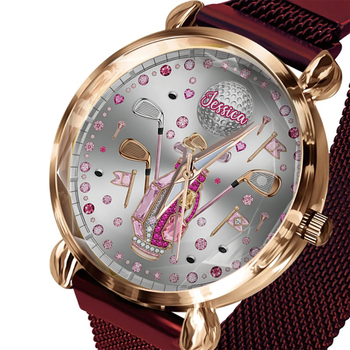 Montre-bracelet personnalisée pour femme Love Golf - Golf 