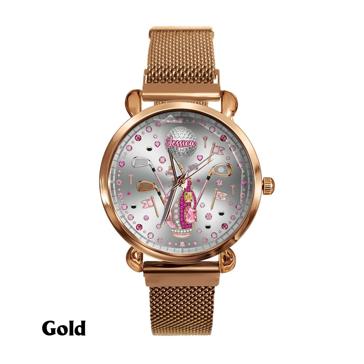 Montre-bracelet personnalisée pour femme Love Golf - Golf 