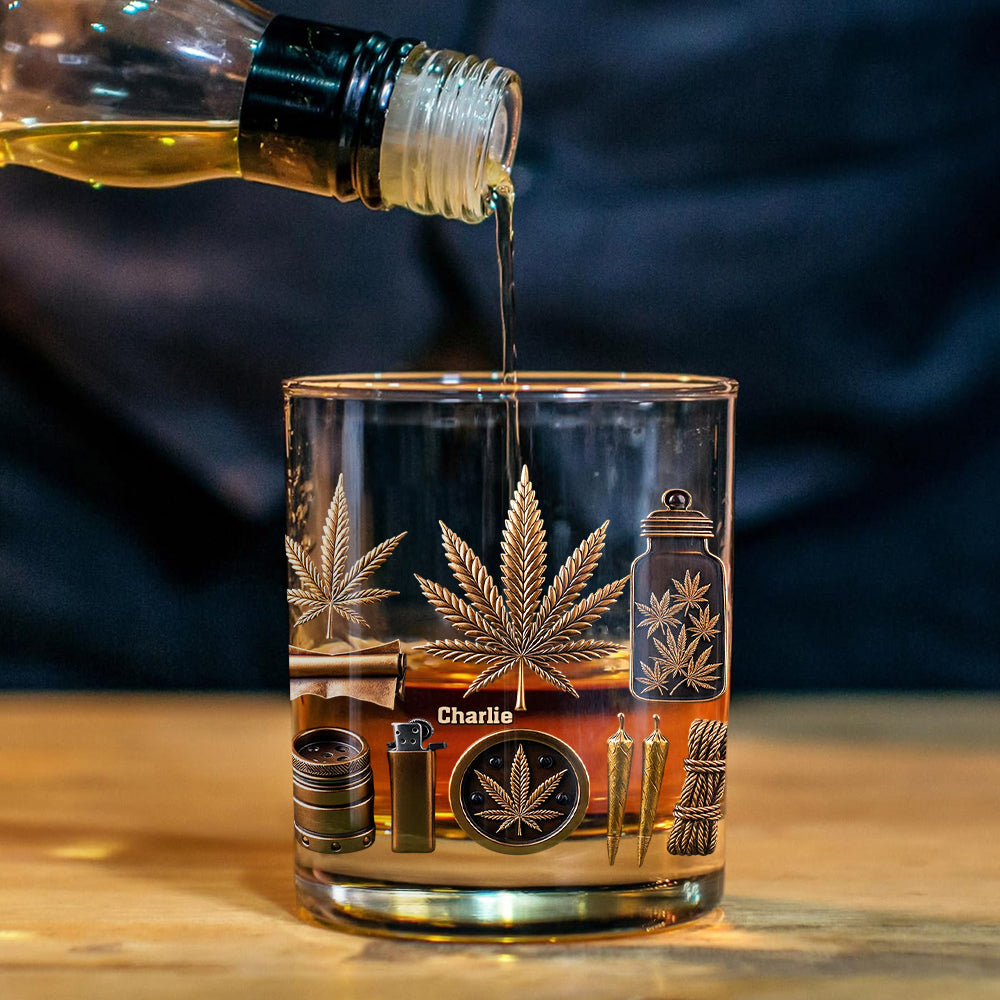 Magic Leaf - Coffret carafe à whisky au cannabis personnalisée